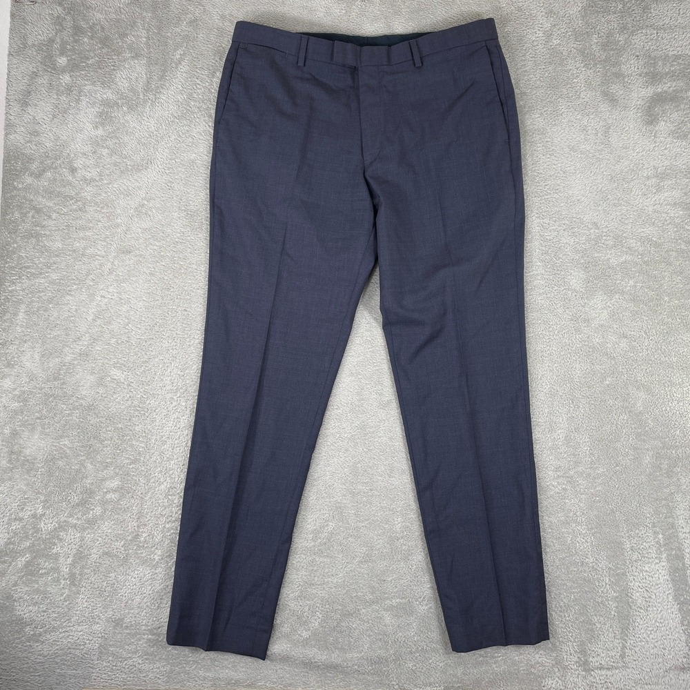 Banana Republic Dress Pants Mens 35x32 Navy Wool Modern Slim Italian Fabric